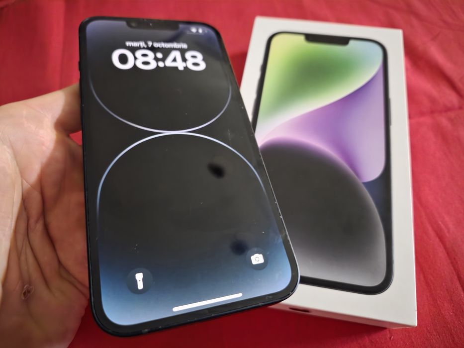 -Iphone 14, ca Nou, 128Gb, 4Ram, bat: 85%, Black Titanium, ireprosabil