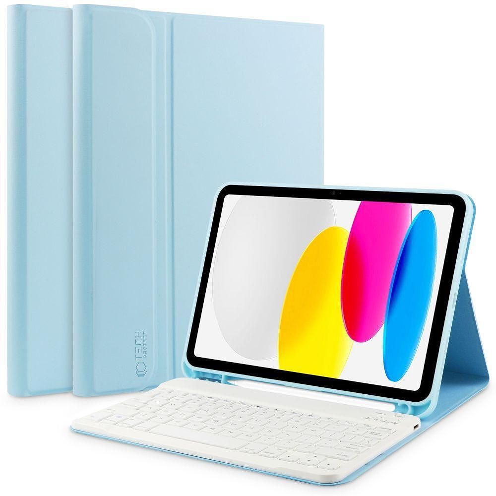 Калъф с клавиатура tech-protect за apple ipad 10 (10.9) 2022 sky blue