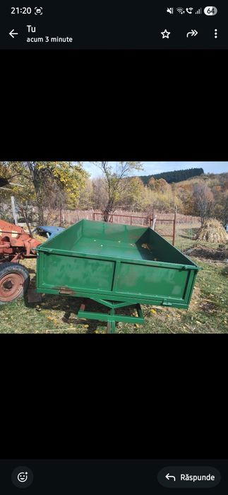 Tractoras 4x4 cu remorca si balotiera + remorcă basculabila cu o axa