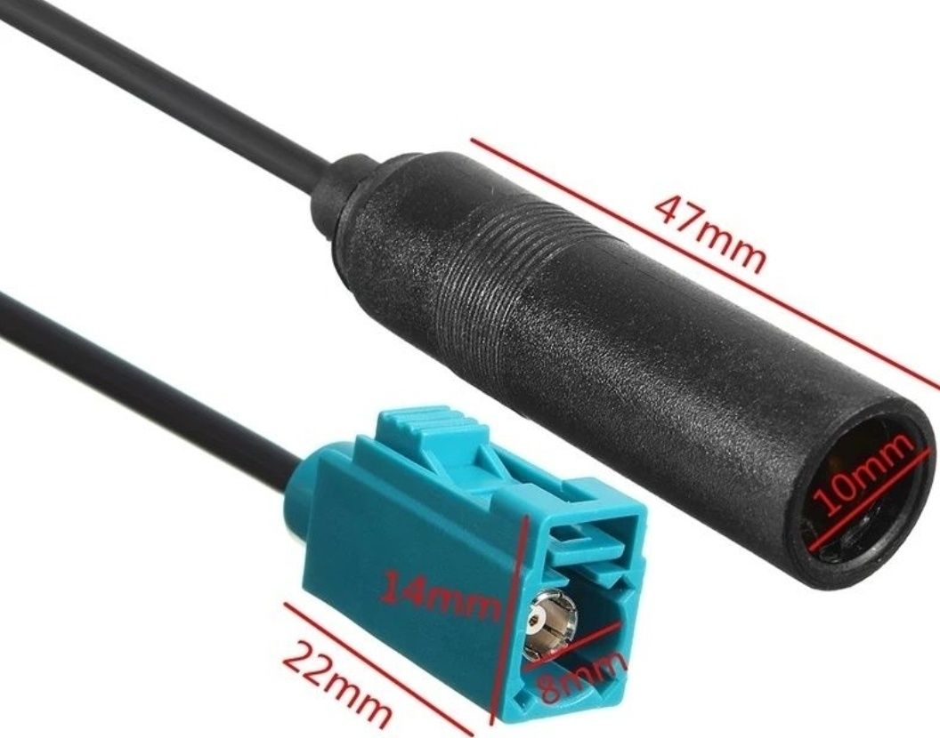 Antena autoadeziva parbriz/luneta, adaptor Fakra/DIN, cablu  preOBD VW