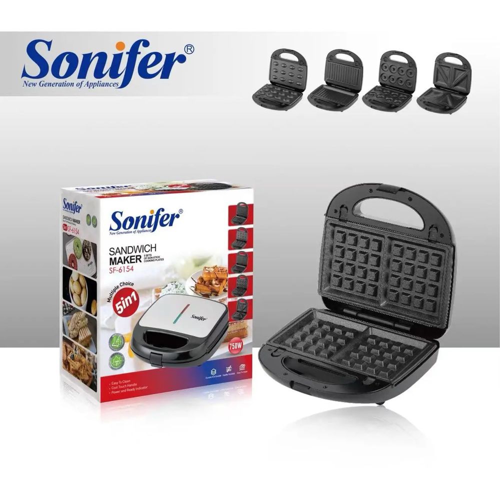 Доставка! Вафелница, Тостер, Орешки Sonifer SF-6154  5в1