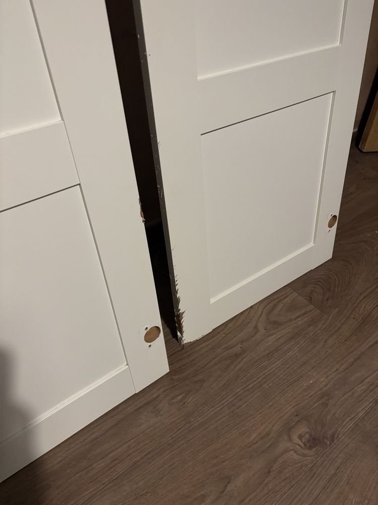 Врати за гардероб Ikea pax бели 50см/229см