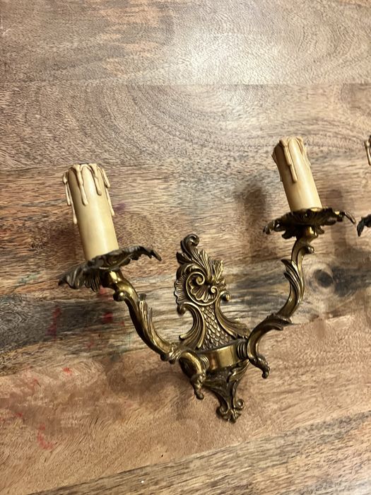Set aplice perete cu doua brate stil baroco/ rococo