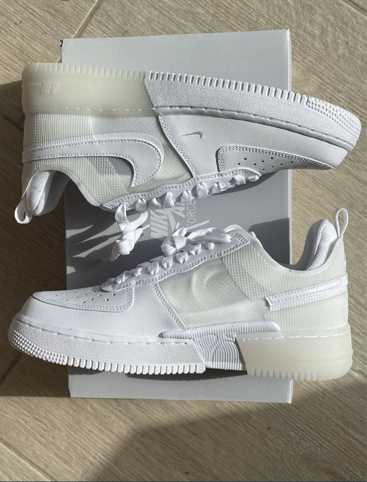 Nike AIR Force 1 React Tripple white