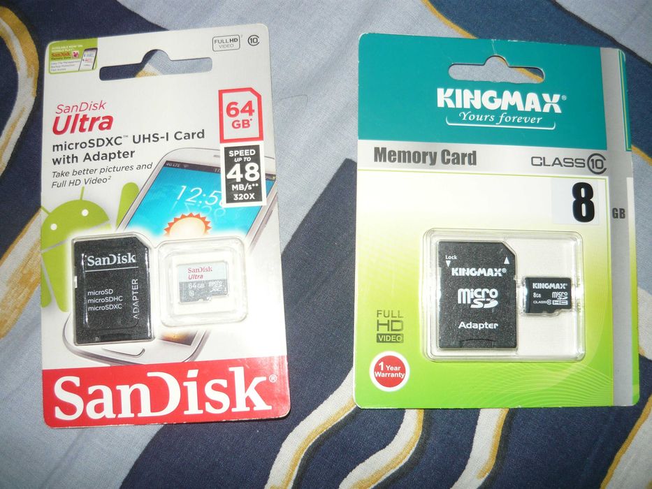 Card microsd NOU, carduri memorie 64 GB Hama, clasa 10, made in Taiwan