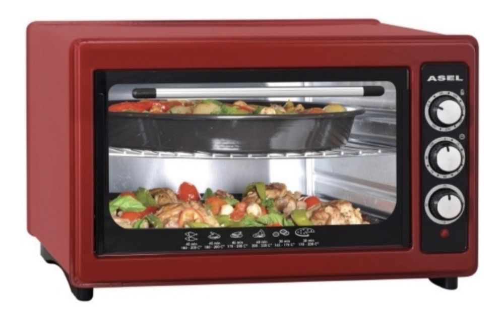 Настольная электропечь Asel-l красный