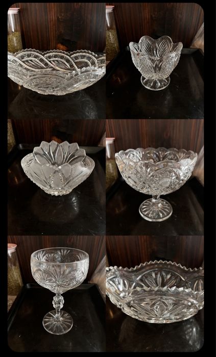 Настоящий хрусталь в хорошем состоянии, набор из 16 шт