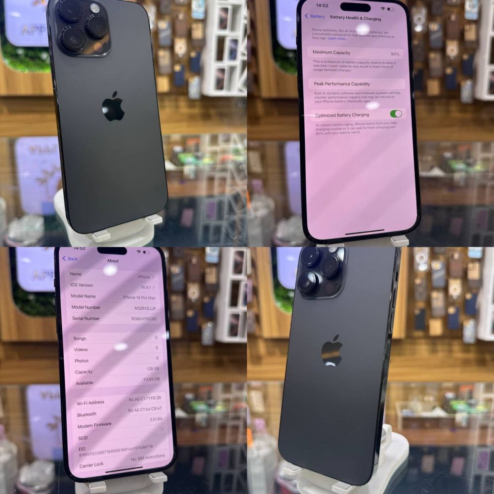 iPhone 14 Pro Max (ideal 90%, 128gb, ll/a, kar dok bor)