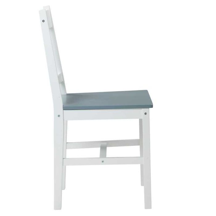 Комплект от 2 стола за трапезария, Масивно дърво