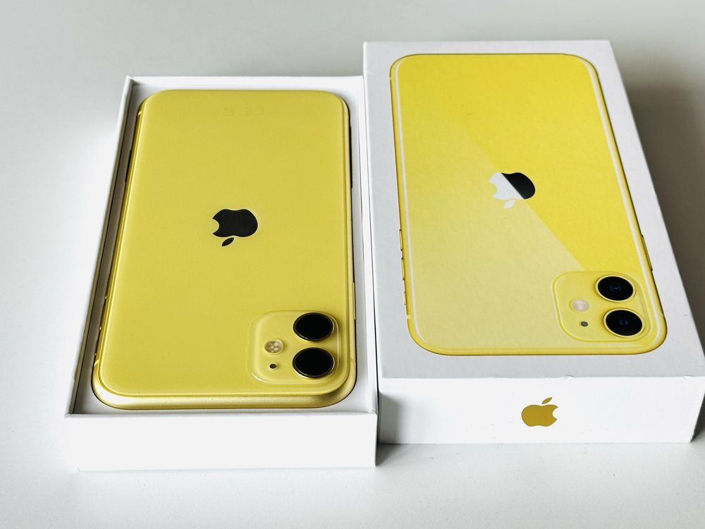 Iphone 11 128GB Yellow 100% Батерия! Гаранция 6 месеца