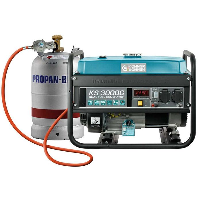 Generator Curent pe Gaz/Benzina Könner & Söhnen KS 3000G, Putere 3kW
