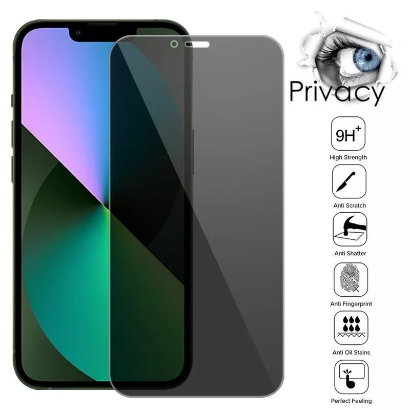 Privacy Стъклен Протектор Apple iPhone  14 13 Pro Max 12 Mini 11 XS XR