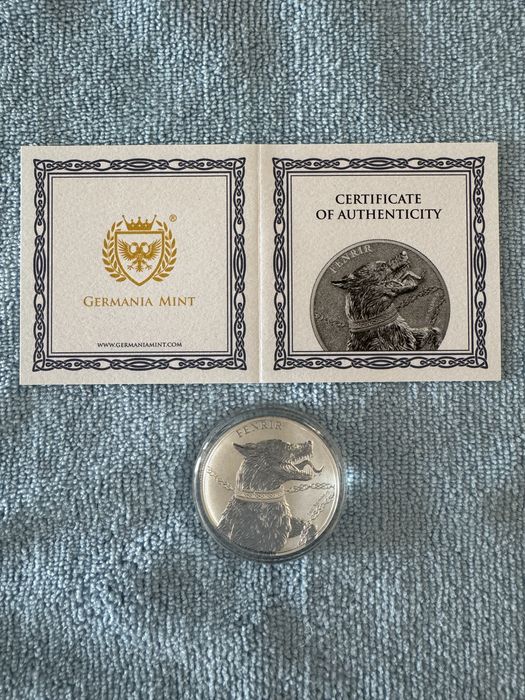 Monedă argint Germania Mint - Germania Beasts - Fenrir 1 Oz BU 2022