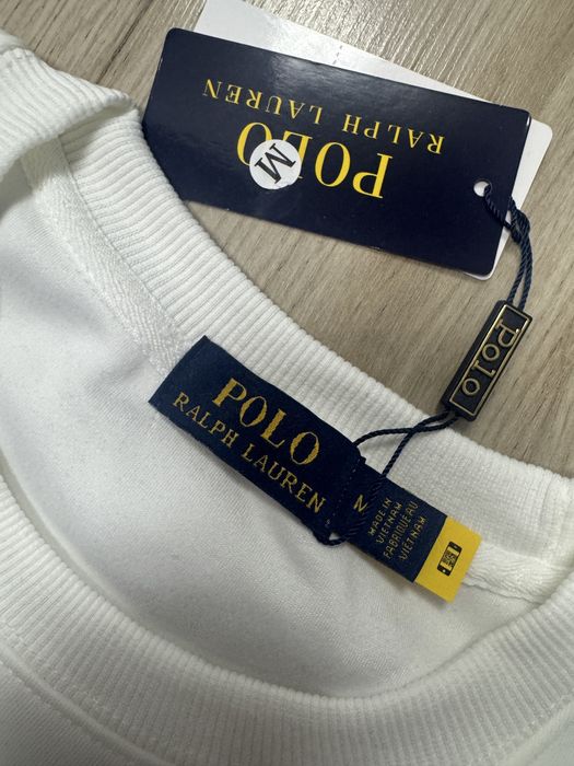 Pulover alb Ralph Lauren