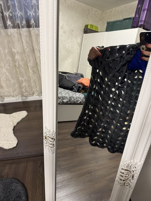 Дълга жилетка с уникална плетка