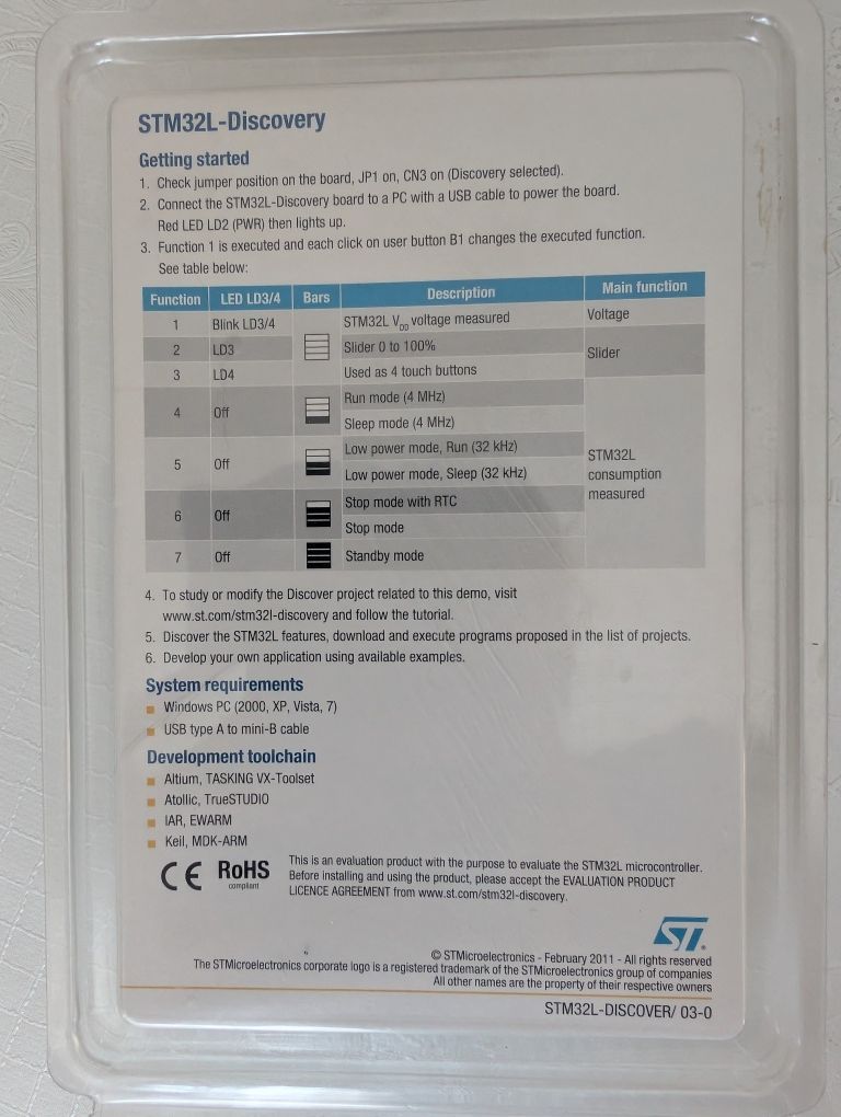 stm32l discovery плата для программирования