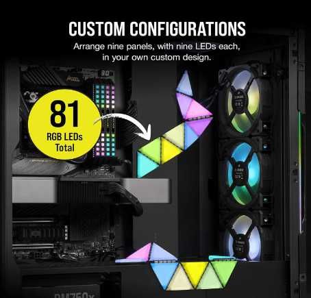 Осветителни панели за Corsair iCUE LC100 Case Accent Lighting Panels