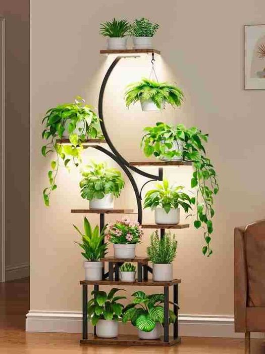 многоярусная напольная подставка для растений