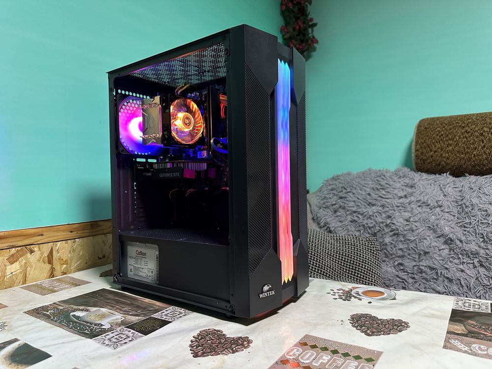 Игровой компьютер intel Core i3-10105/16Gb/SSD/HDD/GTX 1650+Монитор 24