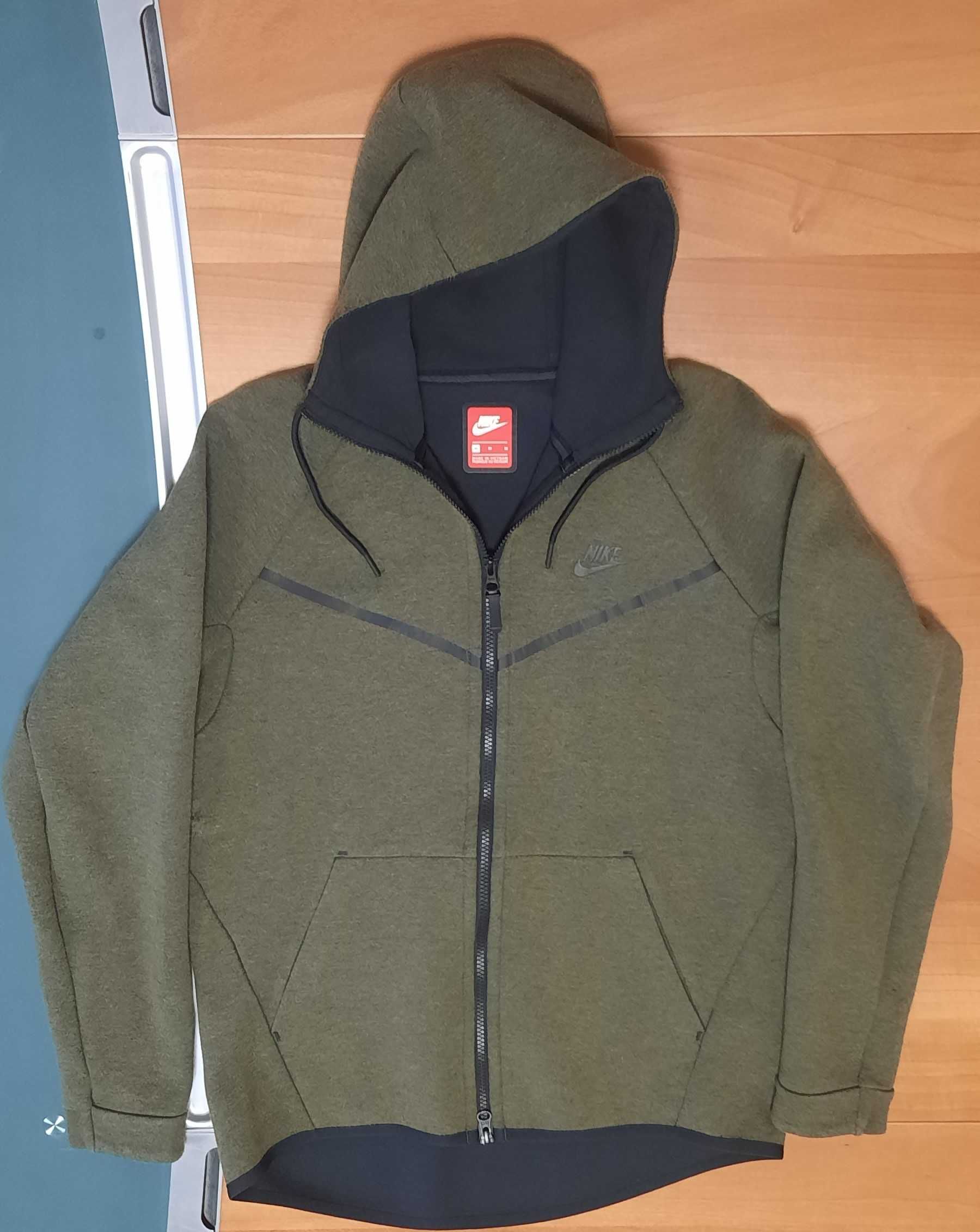 Nike Tch Flc Wr Hoodie Fz Olive-Като Ново