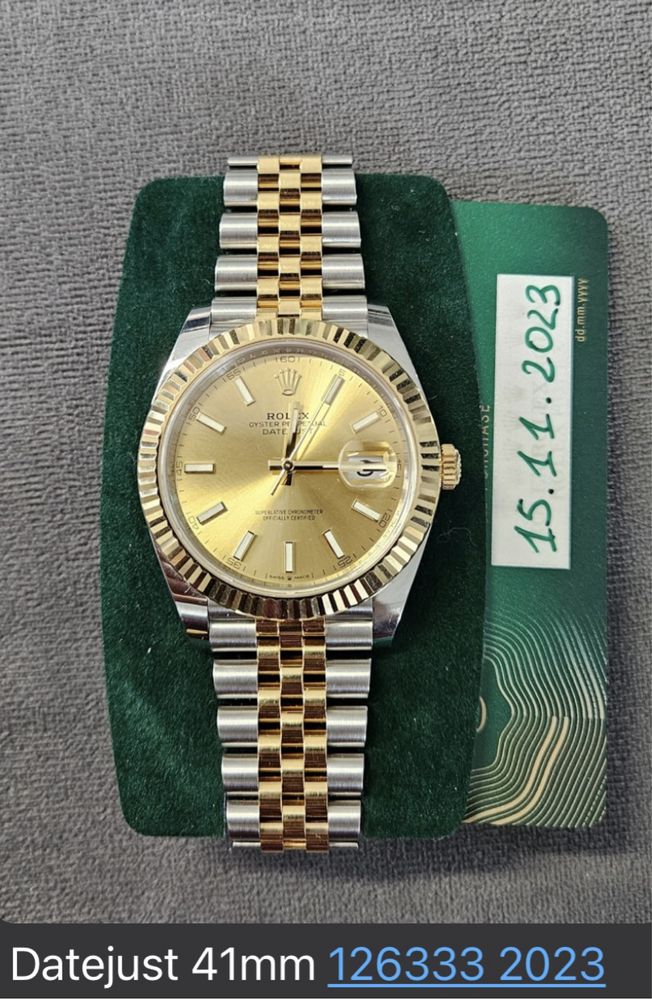 Rolex 126333 datejust 41 jubilee garantie