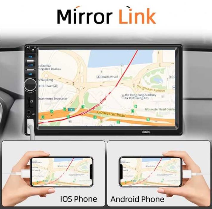 Navigatie  WAZE, PLAYER AUTO 1 DIN,  Camera Marsarier, Comenzi Volan,