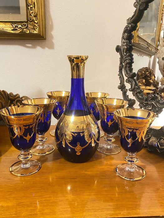 Set pahare in murano +sticla