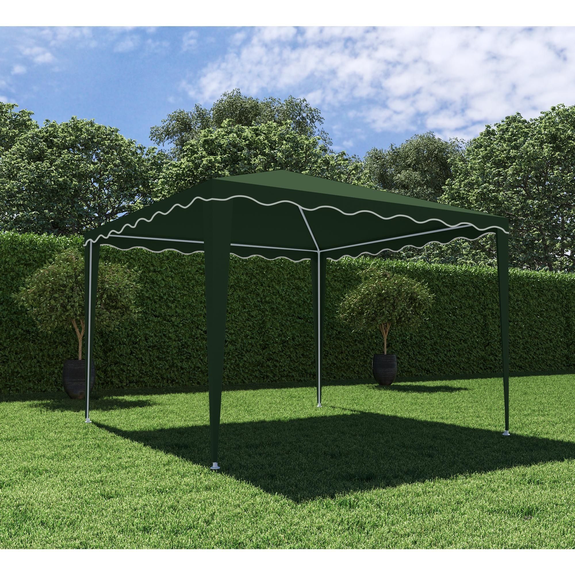 Cort pavilion gradina 2x3xH2.5 m Culoarealb/verde panza nu rafie