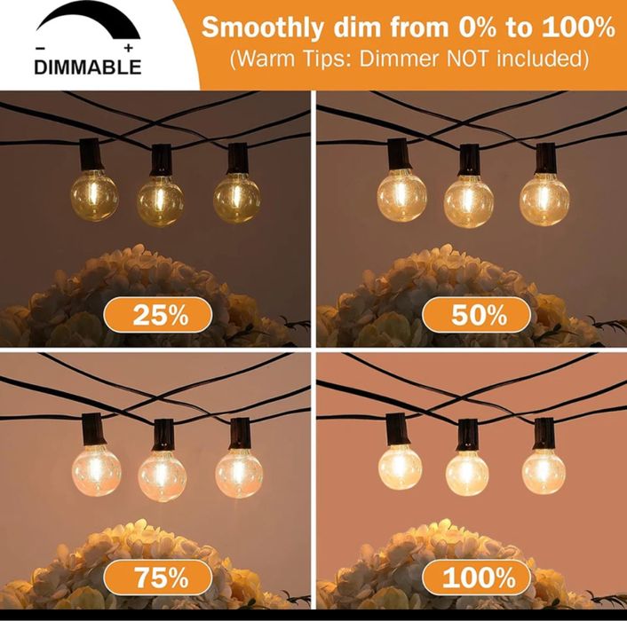 Ghirlanda 16.5 m 30 LED pentru Garadina / Terasa / Casa