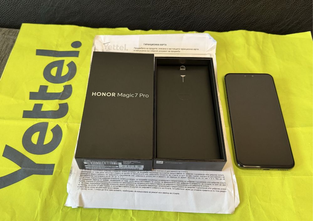 ***ЧИСТО НОВ 512GB Honor Magic 7 Pro 5G 12GB Yettel Гаранция 2027г. Bl