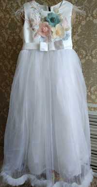Детское белое платье