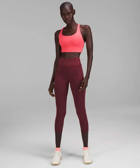 Lululemon  Energy Longline Bra marime 14 culoare Pale Raspberry