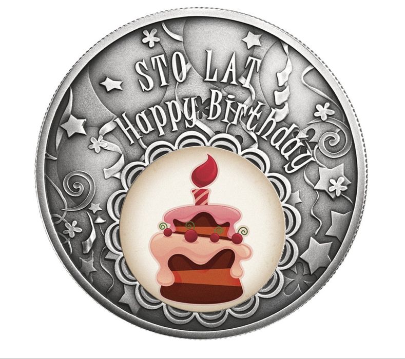 Памятная монета из серебра 999 пробы ко Дню Рождения!