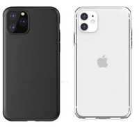 Iphone 11/12 PRO MAX Husa Silicon Defender Neagra / Transparenta