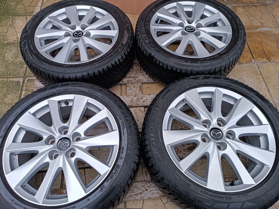 Лети джанти 17ки 5х114.3 Mazda + зимни гуми 215/50/17 Falken