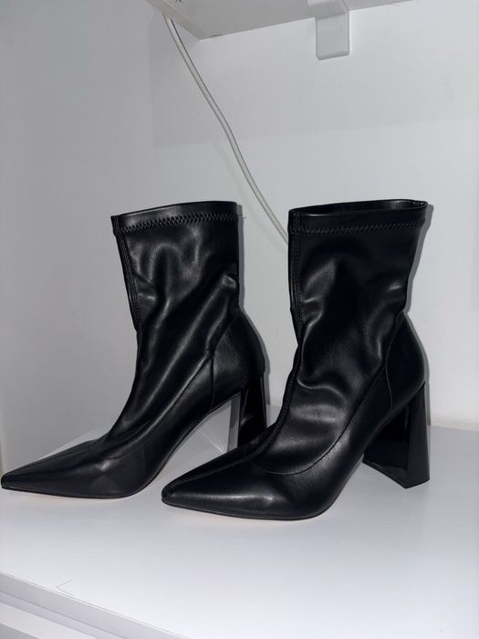 ghete stiletto cu toc gros