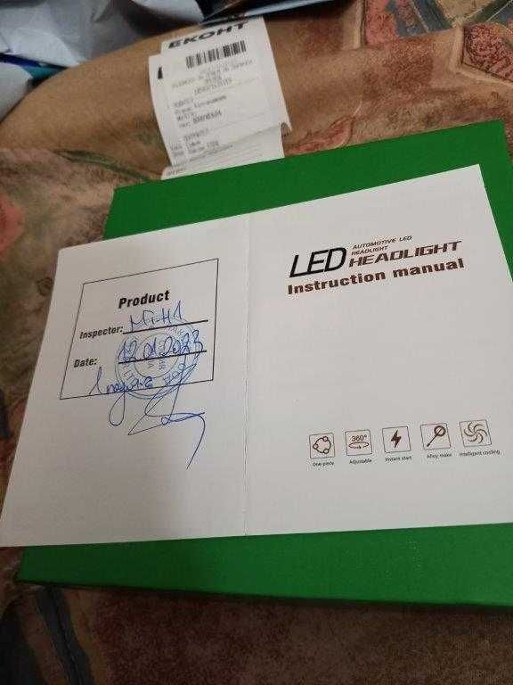 Комплект автомобилни LED крушки за фарове, H1, 2X35W, 6000lm