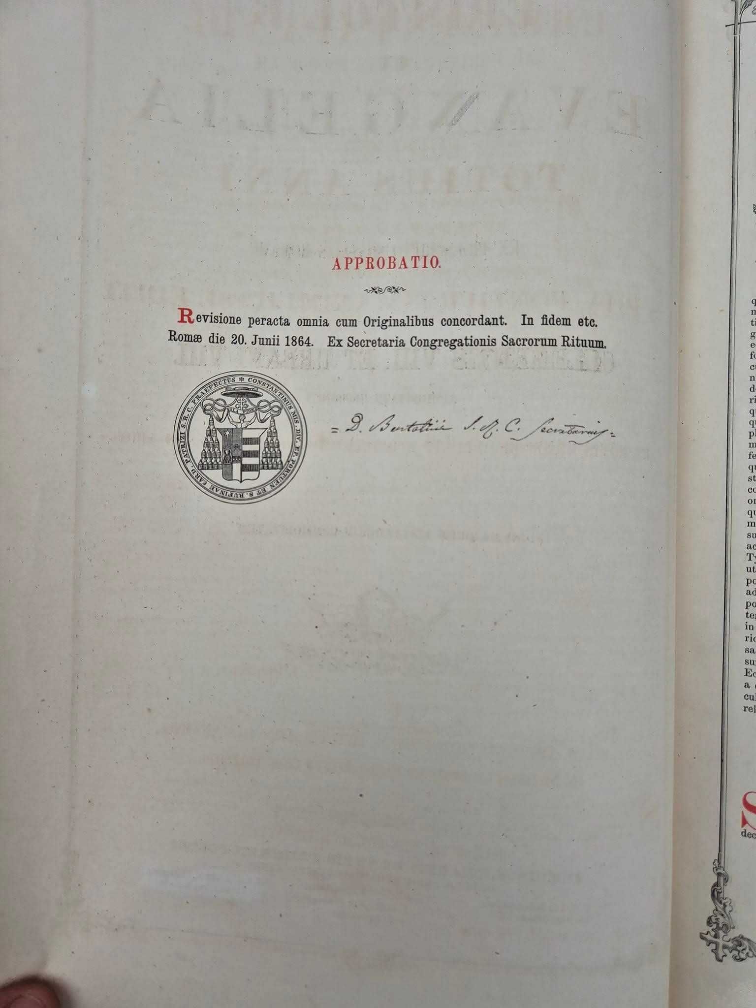 Evanghelie vintage romano-catolica 1865