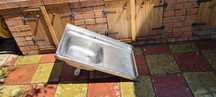 Chiuveta inox partea stanga dimensiunea 80/50/15 cm