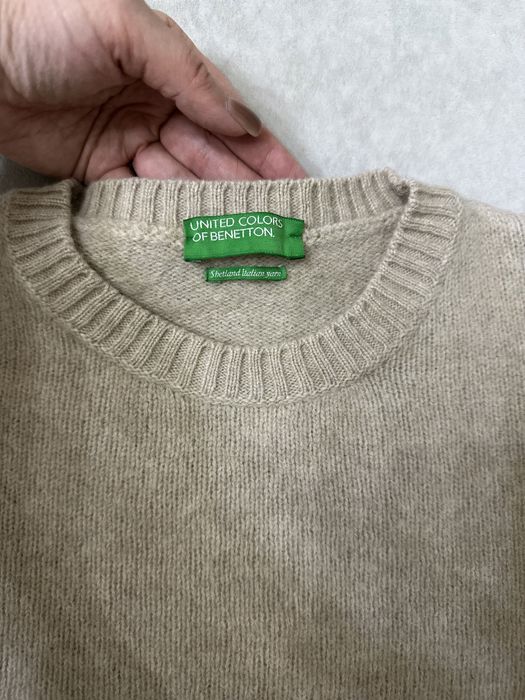 Benetton шерсть свитер джемпер