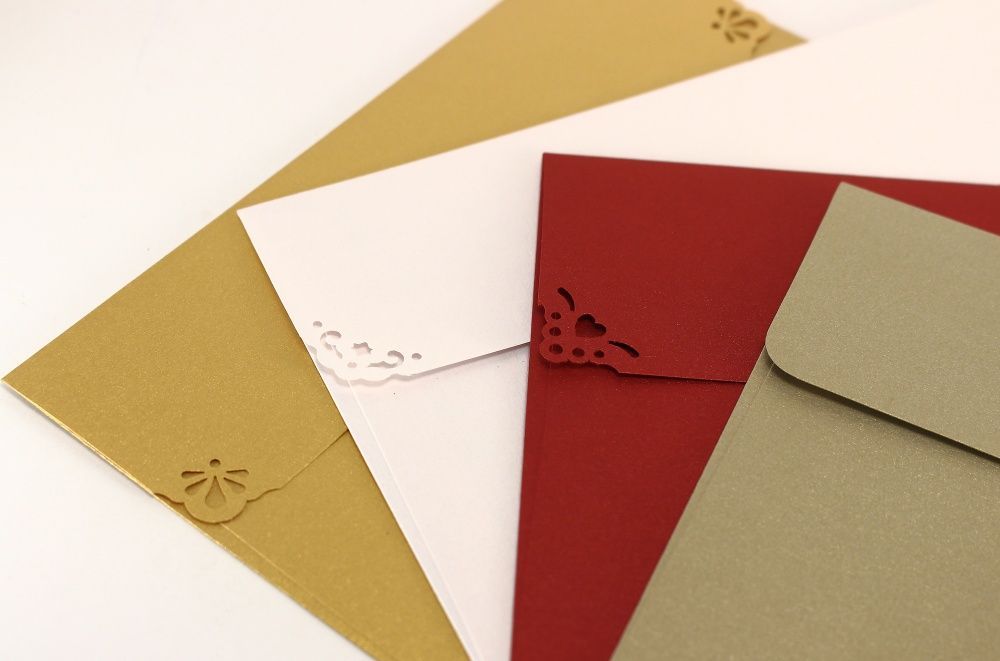 Луксозни пликове за покани и картички - перлени пликове за сватба