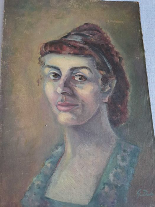 tablou pictura veche romaneasca semnata datata