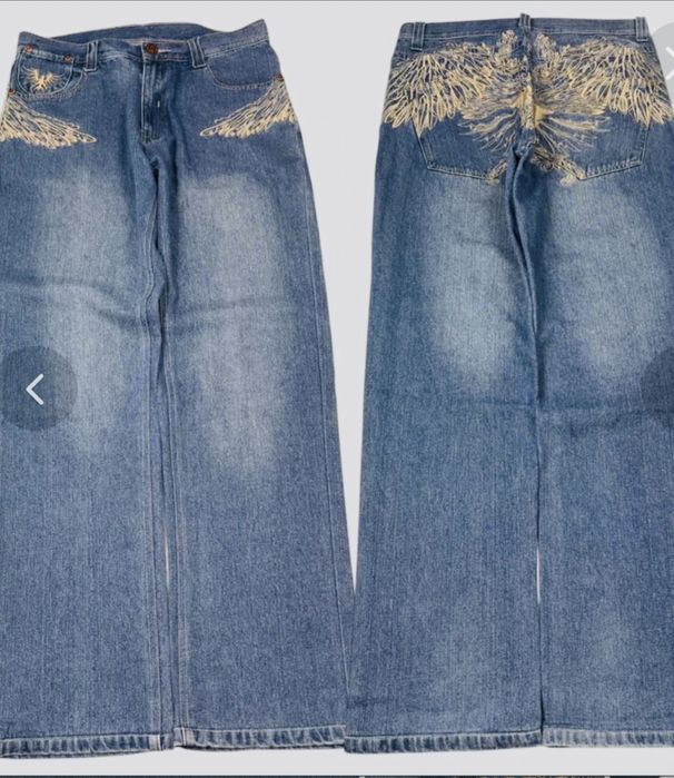 rare embroidered jeans