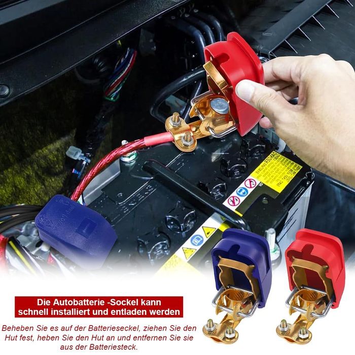 Set cleme rapide borne baterie 12V – auto, barca, rulota, ATV