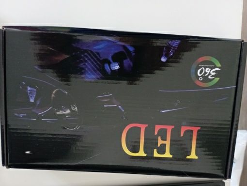 Kit Lumini Ambientale Auto 6 metri cu 5 canale, fir neon RGB Bluetooth