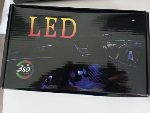 Kit Lumini Ambientale Auto 6 metri cu 5 canale, fir neon RGB Bluetooth