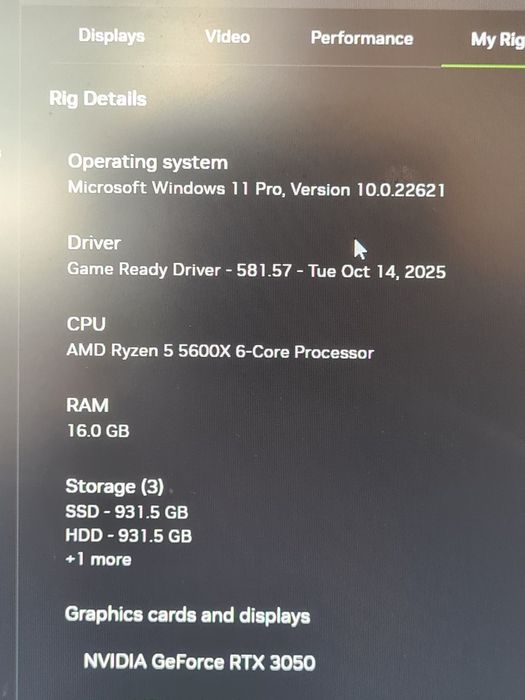Геймърски компютър Ryzen 5 5600x,16GB Ram,RTX3050