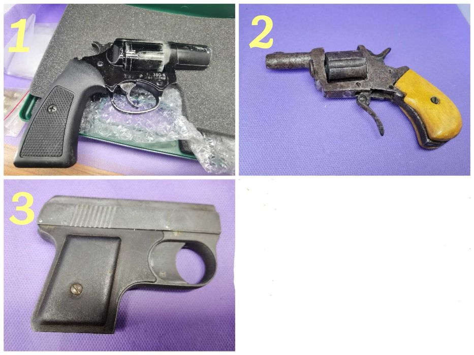 Колекция от 3 пистолета – 1 газов + 2 ретро метални капсулни