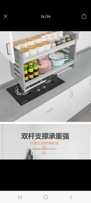 Выдвижной спусковой встраеваемый шкаф,Новое.Отличное решение для кухни