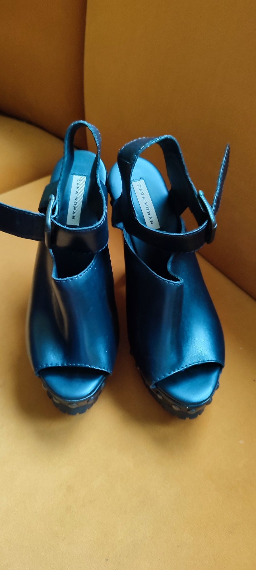 Дамски обувки с дебел ток Zara 37